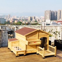 애플트리 대형견 원목애견하우스 자체제작 대형견하우스 야외용 하우스, one