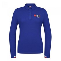 까스텔바작 여성 스트레치 불독 자수 카라 티셔츠_BG0WTS703B