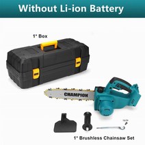 고성능 Makita 18V 배터리 사용 무선 전기톱 3200W 10 인치 브러시리스 모터 벌목 커터 가지 치기 정원 도구 목공 01 No Battery Set, 1세트