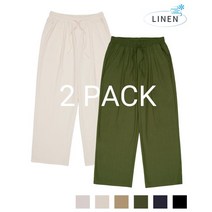 GLW 2PACK 이지 린넨 와이드 팬츠-6컬러