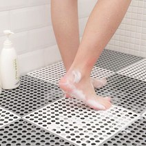 생활백서 욕실 미끄럼 방지 매트 5매입 1세트 / 논슬립 물빠짐, 색상:화이트 5매입 1세트, 단품