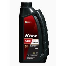 [GS칼텍스] 킥스파오 원 KIXX PAO1 엔진오일/차량용/전체엔진/0W30, PAO1 0W30 1L, 5개