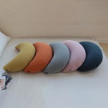 아기 반달 쿠션 등쿠션 침대 헤드 순면 국내산, 그레이