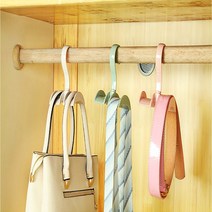 파스텔톤 이중 가방 넥타이 핸드백 정리 걸이 4컬러 [Pastel-toned Easy Hanger for Handbags Backpacks Ties 4 Color], 핑크(Pink)