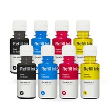삼성 INK-K610 C610 M610 Y610 재생 호환 무한리필 잉크 8개, 검정+파랑+심홍+노랑 4색 2 SET