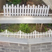 조립식 정원 울타리 펜스 정원경계 화이트, 흙꽂이 분리형(꽂이 포함), (선택)흙꽂이 분리형(꽂이 포함)_