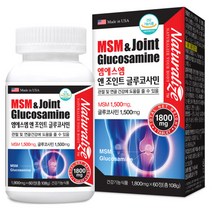 관절엔 MSM 조인트 엠에스엠 글루코사민 상어연골 연골관리복합식품 상어연골추출 무릎 손목 70대영양제, 60정, 60정X3개