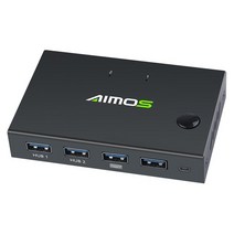 2인 1 아웃 4K USB HDMI 호환 KVM 스위치 박스 PC 공유 키보드 마우스 프린터 플러그 비디오 디스플레이 S, 하나, 보여진 바와 같이