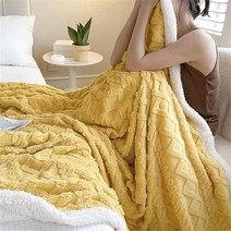 양모이불 호주 알파카 천연 양모 겨울 양털따뜻한 모조 양모 두꺼운 플란넬 담요 봄 겨울 침대 소파 부드