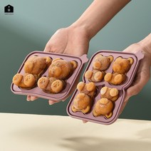 UH홈데코 실리콘 아이스 트레이 곰돌이 얼음틀, 곰돌이 얼음틀 대 2구, 핑크
