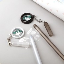 선인장에 달라붙은 나무늘보 중성펜 볼펜 0.5mm, 은은 블랙