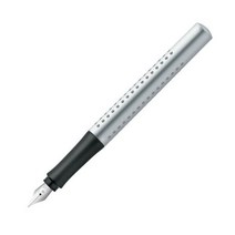 파버카스텔 만년필 그립 2011 클래식 실버 Finish 미디움 Nib 140900