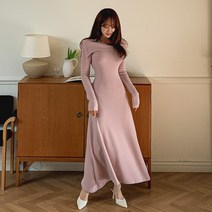 떳다그녀 루니드 오프숄더 플레어 롱 원피스