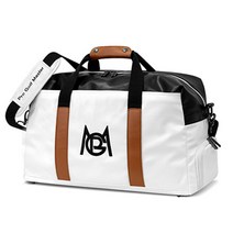 PGM 골프보스턴백 방수 PU 캐리어보스턴백 트랜드 경량 남성 여성 골프가방, 화이트