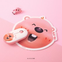 잔망루피 마우스패드 + 무선 무소음 마우스 세트 예쁜 캐릭터 블루투스 저소음 노트북 휴대용 아이패드 태블릿 맥북 애플 폰 소리안나는 게이밍 귀여운 사무용 디자인 컴퓨터 추천 다이소, 잔망루피 마우스+마우스패드(1)