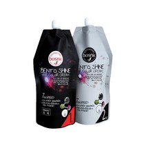 보스닉 벤토 샤인 헤어 컬러크림 500ml 염색약, 흑색, 1개