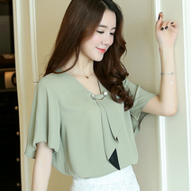 정장블라우스 쉬폰 프릴소매 진주RQ0602