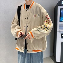 봄가을 레터링 자수 코트 남 트렌드 점퍼 야구복