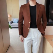 워프거 슈트 코트 남성 캐주얼 가을 트렌디한 브랜드 고급감 싱글 슈트 기품 작은 양복 상의 CW NWT091308