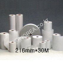 216mmx30m 혈압측정 병원 검사용지 열처리 카드단말기 포스프린터 즉석카메라 영수증