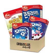 [데일리이츠] 포스트 시리얼 1+1+1+1 4종 세트 옵션 1~4 (콘푸라이트 코코볼 아몬드 그래놀라류 오레오오즈 등), 1세트, 3호