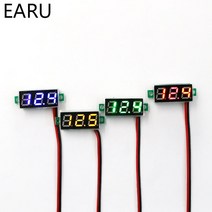 0.28 인치 DC LED 디지털 전압계 0-100V 자동 자동차 모바일 전원 전압 테스터 감지기 12V 적색 녹색 청색 황색 전류계, 1.DC 0-100V Red