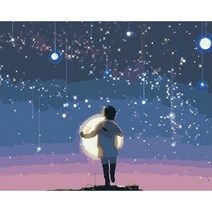 HANDONG 인물 유화 DIY 명화 반고흐 손으로 그리기 예술품 인테리어 예수 천사, PO048
