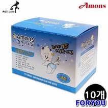 ForU518 아몬스 애견기저귀 초 미니 신생견겸용 박스 10매10개 배변훈련 기저귀, 1