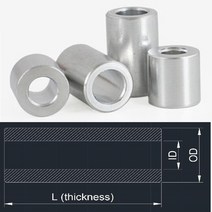 강화마루보수 벽지 깨진타일 보수 520pcs m3 m4 m5 m6 m8 m10 알루미늄 와셔 부싱 원형 중공 나사 스탠드 오프 스페이서 두께 234568101216mm, m10 5개, 두께 30mm