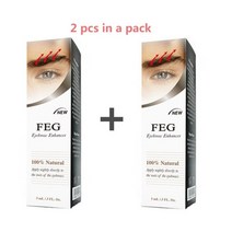 2개 FEG 속눈썹 성장 촉진제 천연 의약품 트리트먼트치료 마스카라 아이래시, 03 Two bottle Black