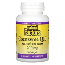 Natural Factors Coenzyme Q10 200 mg 30 Softgels