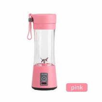 소형 미니 휴대용 진공 믹서 텀블러 블렌더 블레이드 과일 과즙 기 주스 메이커 교반 충전식 푸드 프로세서 주스 컵, 분홍색