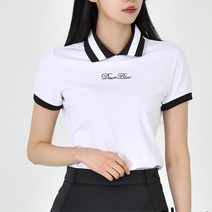 골프장 여직원 흰색 반팔 카라 근무복 골프복 회사 쿨