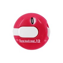 카운터 1Pcs 미니 골프 스트로크 카운터 스코어 키퍼 점수 도구 원터치 리셋 최대 12 액세서리, 03 red and white