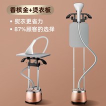 초강력 스탠드형 스팀 다리미 거치대 업소용 매장 퀵스티머 옷가게 세탁소 터보, 샴페인골드+패널
