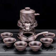 품질예가 중국 자사호 자동식 다도세트 복 소 2개 티팟 6개 찻잔, 자사주전자 세트