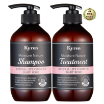 라이브잇 키렌 모이스처 네이처 샴푸 + 트리트먼트 세트 베이비로즈향, 2세트