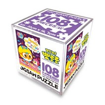 뽀롱뽀롱 뽀로로 108pcs 미니직소퍼즐: 어디가?!, 보라, 108피스