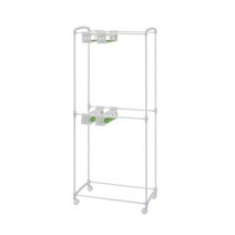 아이템톡 꾸안꾸 논슬립 바지걸이 카트형 2단 국내생산, 45p, 화이트