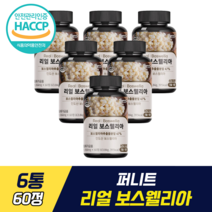 퍼니트 리얼 보스웰리아 식물성 원료 고농축 보스웰릭산 최대 함유 이상우 보스웰리아 테르페노이드 항산화물질 소염 진통효과 합성향료 착색료 무첨가 활력 건강 개선, 6통, 60정