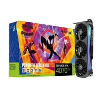 ZOTAC 게이밍 지포스 RTX 4070 Ti AMP AIRO 스파이더맨: 어크로스 더 스파이더버스에서 영감을 받은 그래픽 카드 번들 - ZT-D40710F-10SMP