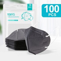 5-200PCS KN95 마스크 5 레이어 필터 CE FFP2 마스카라 ffp2mask 보호 입 재사용 가능한 얼굴 호흡기, 100PCS Gray FFP2