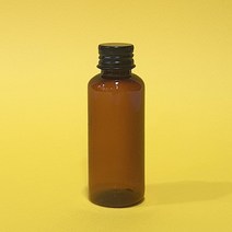 플라스틱 투명 갈색 미니 공병 여행 소분 용기 페트 병 20ml 30ml 50ml, 갈색 블랙뚜껑 50ml