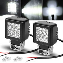 업소용 프로젝터 바이크 오토바이 2 인치 LED 안개등 작업용 스포트라이트 오프로드 지프 트럭 헤비 듀티 SUV ATV 스테이션 왜건 UTV 밴 12V 24V, [01] 2pcs white light