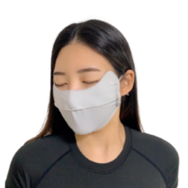 해피쇼핑 골프마스크 자외선차단 얼굴햇빛가리개 등산 러닝 스포츠 안면 마스크 팔토시 증정, 라이트 그레이