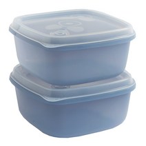 실리콘 전자레인지 냉동 밥팩 용기 370ml, 블루, 2개