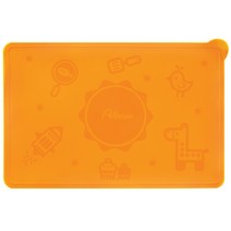 아가프라 실리콘100% 식탁매트 / 이유식매트 아기 이유식준비물 열탕가능, 오렌지