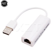 네트워크 랜카드 휴대용 USB 2.0 RJ45 카드 이더넷 Lan 어댑터 1 개 PC 노트북 윈도우 XP 7 8 10 용, [01] WHITE, 01 WHITE