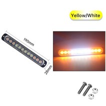 부품36W LED 작업등 바 운전 램프 안개등 스트로브 라이트 오프로드 SUV 자동차 보트 트럭용 헤드 주간 주, 08 Yellow-White-Yellow