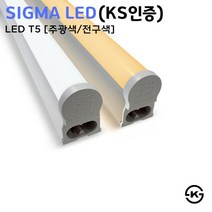 시그마 LED T5 간접 조명 슬림형광등 2P 5W 10W 15W 20W, 선택4 600mm 주광색 10W